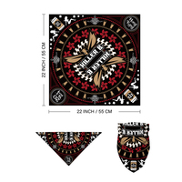Bandana Personnalisé Imprimé Logo Classique en Coton, Foulard Bandana Multifonctionnel Ethnique Coloré pour Hommes