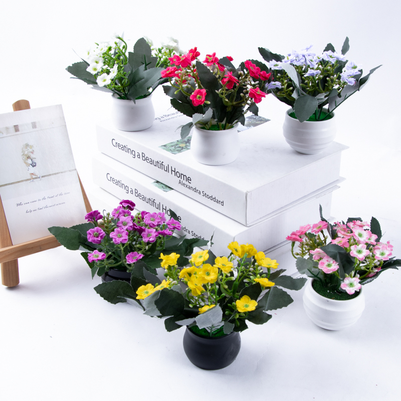 13 * 7cm卸売人工盆栽植物人工鉢植えチューリップ花人工植物と花鉢植え小