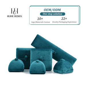 กล่องเครื่องประดับกำมะหยี่สีน้ำเงินนกยูงราชวงศ์กล่องของขวัญสุดหรูสำหรับผู้ชายและผู้หญิงสำหรับใส่แหวนสร้อยข้อมือกระดุมข้อมือและเครื่องประดับสุดหรู - Product Image 3