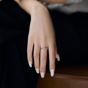 Dylam Tiny Cute Jewelry 925 <b>Sterling</b> <b>Silver</b> Open <b>Adjustable</b> 5A Cubic Zirconia Love Heart Jewelry <b>Rings</b> for Birthday Gifts Jewel - Product Image 2