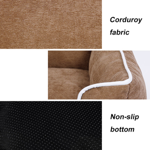 Manufacturer Wholesale Washable Detachable Non-slip Bottom Dog <b>Bed</b> <b>Brown</b> Grey - Product Image 4