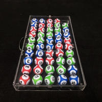 Boîte à 50 balles en acrylique, boîte à balles portable, support de tennis de table, boîte de rangement pour balles de loterie avec poignée