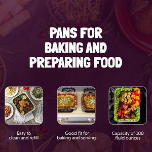 Logotipo personalizado, contenedor de papel de aluminio para aerolíneas, portador de cazuela, cazuela de papel de aluminio con tapa - Product Image 4