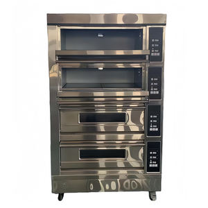 فرن بيتزا كهربائي من الفولاذ المقاوم للصدأ 304، بناء سطح فرن بيتزا، 16 صينية مع فرن فراخ - Product Image 4
