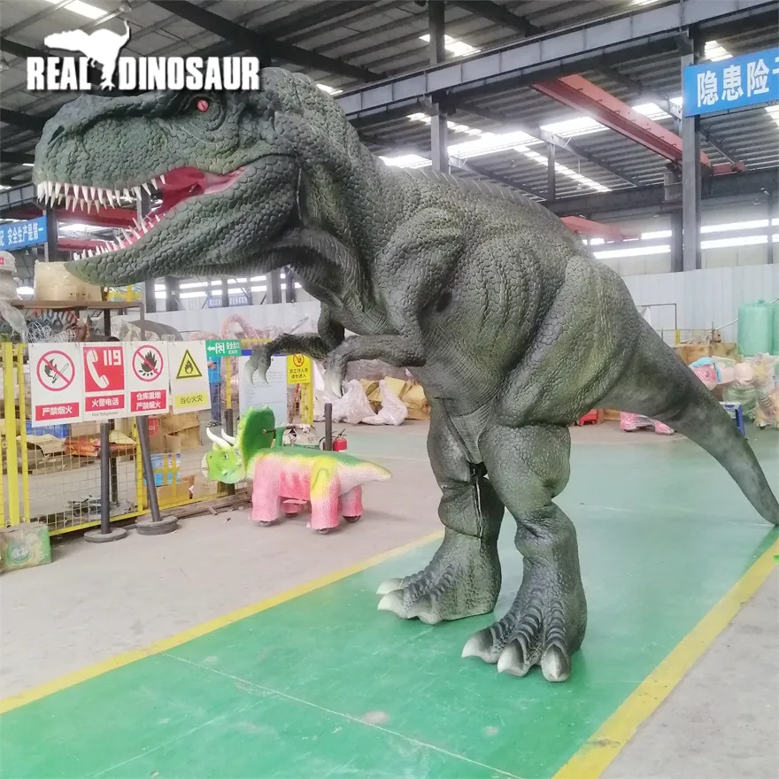 Gerçekçi yetişkin dinozor Animatronic kostüm gerçekçi T Rex dinozor kostüm