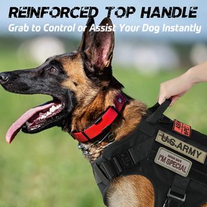 Arnés para perro con asa grande, chaleco sin tirones para mascotas, paneles ajustables, táctico, para entrenamiento, caza y caminar - Product Image 4