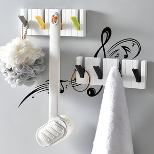 Wholesale Modern Plastic Piano <b>Key</b> <b>Hook</b> No-Drill <b>Wall</b> Mounted Organizer <b>for</b> Entryway Coat and Storage - Product Image 3