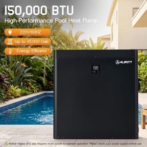 ปั๊มความร้อนสำหรับสระว่ายน้ำ Albott 150000 BTU ไฟฟ้า 220-240V ควบคุมผ่าน WiFi สำหรับสระว่ายน้ำกลางแจ้งขนาดไม่เกิน 45000 แกลลอน - Product Image 4