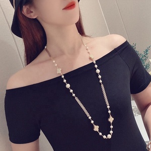 2025 moda 14K chapado en oro trébol de cuatro hojas collar de cuentas barrocas de agua dulce naturales para niñas de moda - Product Image 6