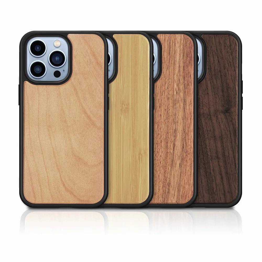 Funda de teléfono de madera maciza con logotipo personalizado para Samsung S22 ultra S22 fundas de teléfono de madera a granel