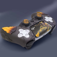 Coque de protection de haute qualité pour manette PS5, coque de protection en silicone antidérapante, capuchon de joystick, autocollant