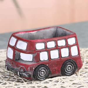 Pot de fleurs créatif en ciment fait main, modèle de camion rétro, décoration vintage rouge, idéal pour plantes, décoration de bureau et de maison - Vente chaude - Product Image 4