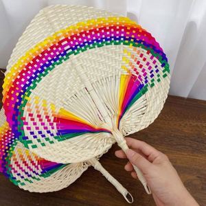 Home Decoration <b>Bamboo</b> Hand Fan Long Handle Natural Heart Uchiwa <b>Bamboo</b> Paddle Fan Summer Hand Fan - Product Image 1