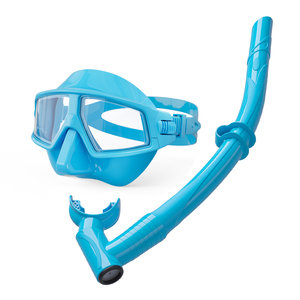 طقم قناع غوص ZMZ DIVE M210+S20 معتمد من CE، من السيليكون السائل منخفض الحجم والبولي كربونات، مضاد للضباب، للغوص الحر والغطس والصيد بالرمح - Product Image 1