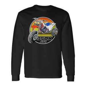 350X Atc Three Wheeler Vintage Retro Camiseta de manga larga - Product Image 1