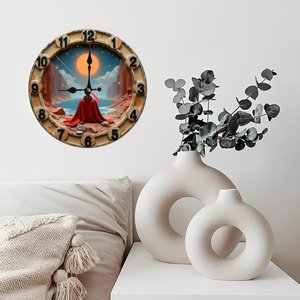 Round Wooden Wall <b>Clock</b> 25x25Cm Large Numbers Silent Home Decor <b>Clock</b> - Product Image 4