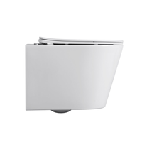 WC suspendu mural pour hôtel, cuvette de toilettes à chasse d'eau Tornado, siphon en P, cuvette ronde suspendue au mur
