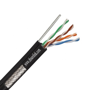Câble aérien extérieur avec messager en acier et câble d'alimentation FTP Cat5e pour applications réseau - Product Image 5