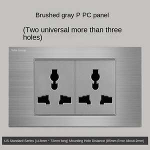 Prise murale américaine standard 118 avec prise USB et prise secteur multifonction type C pour usage domestique - Product Image 4