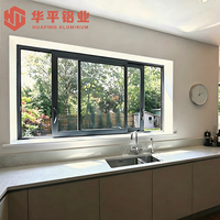 Aluminium-Schiebefenster mit Doppelverglasung aus Gehärtetem Glas für Villa-Balkon Wohnbau-Projekte