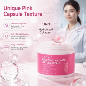 Crème gelée rose à la capsule de collagène visible avec PDRN de saumon, nutrition intense pour la peau, hydrate, répare la barrière cutanée - Product Image 3