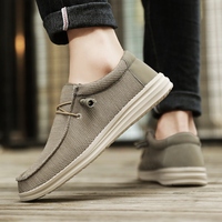 Chaussures en toile respirantes légères de grande taille 50 pour la conduite d'été Mocassins Chaussures de marche plates décontractées pour hommes avec logo personnalisé