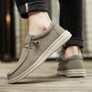 Zapatos de lona transpirables ligeros de talla grande 50 para verano, mocasines de conducción, zapatos planos informales para caminar para <span class=keywords><strong>hombre</strong></span> con logotipo personalizado - Product Image 3