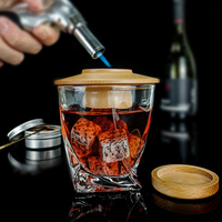 Juego de Cajas de Regalo para accesorios de Bar, tazas de whisky y ahumador de cóctel Bourbon antiguo con astillas de madera para entusiastas de la bebida