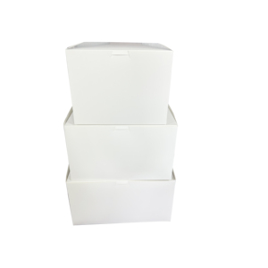 Özel logo <span class=keywords><strong>8</strong></span> 10 11 inç 350g beyaz kart beyaz kek kutusu kağit kutu pencere olmadan - Product Image 1