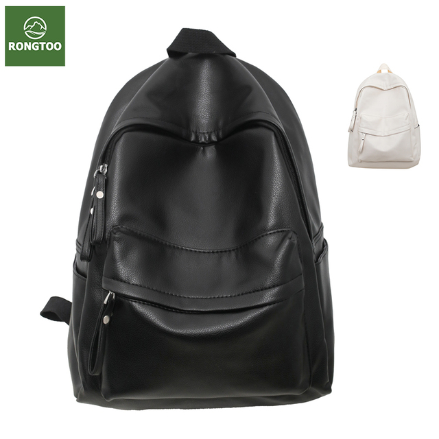 Customizable Unisex Large Capacity PU Polyester Backpack Water-Resistant Zipper Fashion Design for Business School Travel