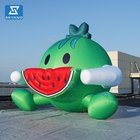 Ballon de publicité commerciale personnalisé de modèle de fruit de simulation de pastèque de dessin animé gonflable