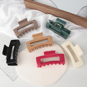 Mới xu hướng tóc phụ kiện lớn vừa vuông hình chữ nhật linh hoạt Silicone Claw Clip mềm tóc hàm Clip - Product Image 4