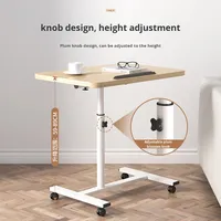 Table d'hôpital en bois massif, mobile, réglable en hauteur, pliable, avec plateau rotatif à 360 degrés, inclinable et relevable, garantie à vie