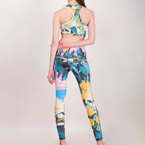 Ensemble de yoga pour femmes – Leggings taille haute et soutien-gorge de sport, tenue de sport respirante et extensible pour la gym et le fitness - Product Image 5