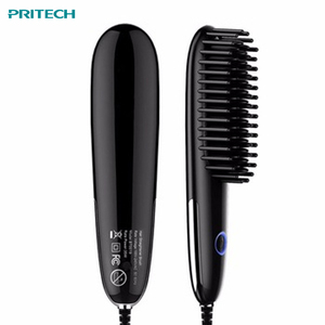 PRITECH-cepillo alisador <span class=keywords><strong>de</strong></span> pelo portátil para hombre, con recubrimiento <span class=keywords><strong>de</strong></span> cerámica <span class=keywords><strong>de</strong></span> alta calidad, con peines <span class=keywords><strong>de</strong></span> recubrimiento - Product Image 1