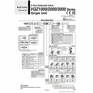 Série de vannes de commande d'électrovanne pneumatique SMC VQZ3121-5L1-C6 - Product Image 1