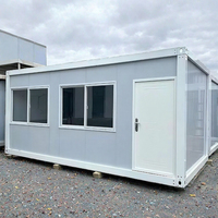 Maison conteneur détachable de 20 pieds, cabine modulaire préfabriquée mobile, hébergement de chantier, assemblage rapide, maison habitable à ossature métallique