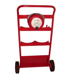 Carrello in Acciaio per Due <span class=keywords><strong>Estintori</strong></span> con Maniglia Girevole e Campanello - Product Image 1