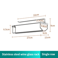Support à Verres à Vin Flottant 4 Niveaux en Acier Inoxydable 304 Sans Perçage pour Cuisine et Bar – Vente Directe Usine