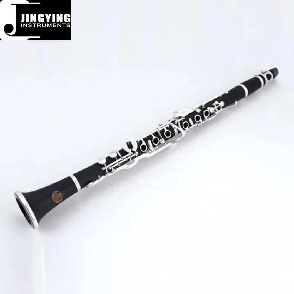 2023 Jingying Music Wood Wind Instrument,Hard Bakelite Body Copper Button Silver Plating German Clarinet