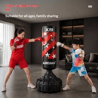 Sac de frappe de boxe autoportant texturé avec absorption des chocs pour usage domestique – Aide à l'entraînement pour adultes et enfants