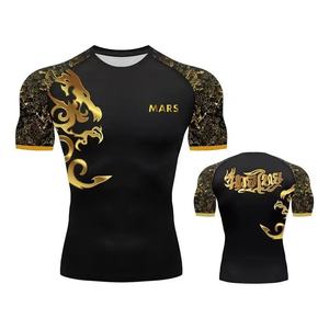 Everbout Özelleştirilebilir Çevre Dostu Polyester Erkek Kısa Kollu Kompresyon Boks Tişörtü Antrenman Kampı Dövüş Sanatları Ekipmanı - Product Image 3