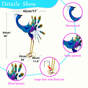 Đồ trang trí con công ngoài trời thủ công - Product Image 2