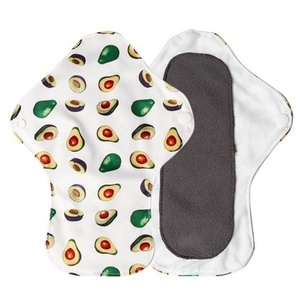 Serviettes hygiéniques lavables réutilisables en tissu super absorbantes avec protection anti-fuites, design ailé, couche supérieure en coton doux, pour usage nocturne - Product Image 4