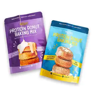 Biểu Tượng Tùy Chỉnh In Nhôm Lá PE Cấp Thực Phẩm Nhựa Gói Dây Kéo Laminada Snack Bao Bì Bolsa Doypack Đứng lên Pouch Túi