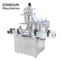 ZONESUN 4 Tête Automatique Pompe À Piston Lotion Détergent À Lessive Shampooing Bouteille Moussant Savon Liquide Machine De Remplissage Machine À Emballer