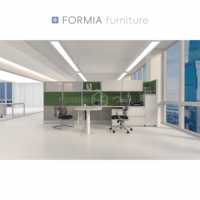 Ensemble de mobilier de bureau modulaire moderne, cadre de bureau, postes de travail, bureau pour 2 personnes, cloison