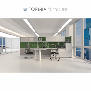 Conjunto Modular de Oficina Moderna, Muebles de Cubículo, Estaciones de Trabajo, Escritorio para 2 Personas con Separador - Product Image 5