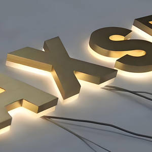 Letreros LED de Fabricación 3D Personalizados, <span class=keywords><strong>Letras</strong></span> Metálicas Retroiluminadas, Diseño de Montaje en Pared Flotante, para Sede Corporativa, Hoteles, Decoración IPX7 - Product Image 2