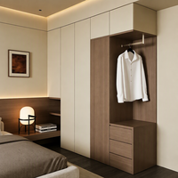 Armoire modulaire sur mesure avec éclairage LED, en bois MDF, design moderne, écologique, grande capacité, meubles pour la maison